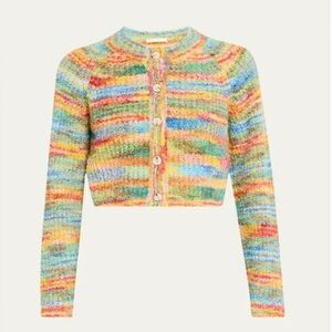 MOTHER Rainbow Stripe Alpaca Cardigan Sz Large